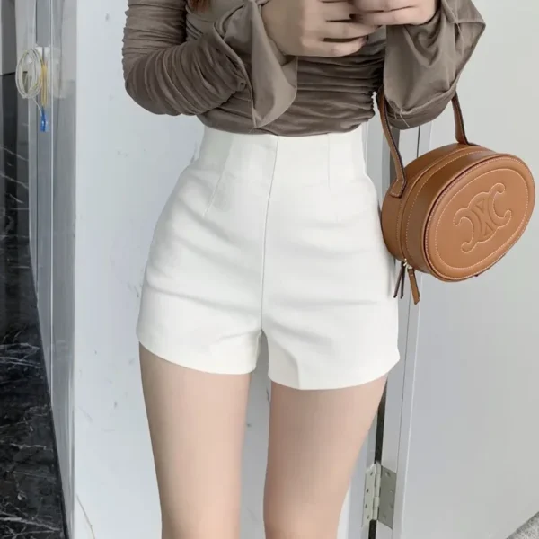 Women's Summer Thin Slimming High-waisted White Shorts Ultra-short Tightening Leggings Heat-resistant Inner Wear