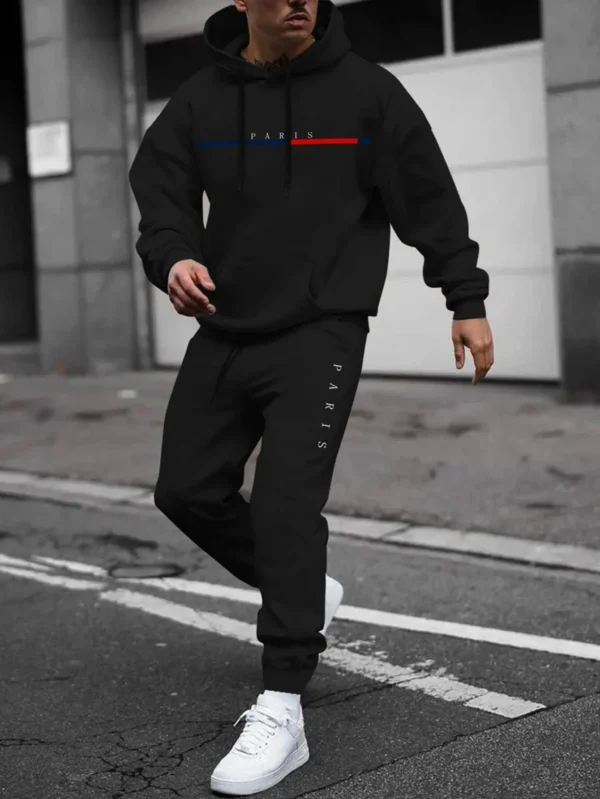 Autumn Winter Two Piece Set for men Drawstring Women's Tracksuit Hooded Suit Quality Comfortable Casual Pullover Fashion Daily - Image 3