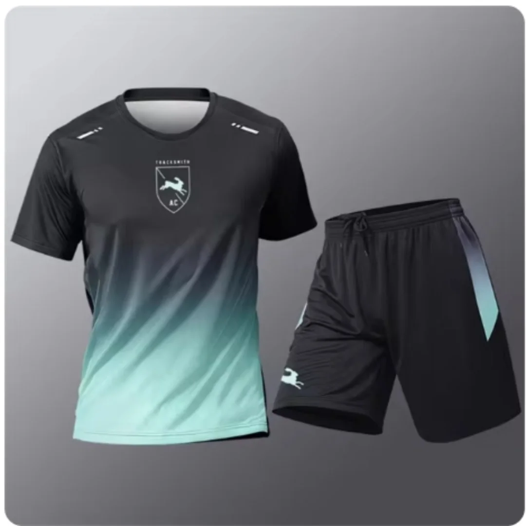Summer Fitness Men Running Short Sleeve T-Shirt +Shorts Two Piece Set Sportswear Casual Fitness Sports Quick-drying Sets S-4XL