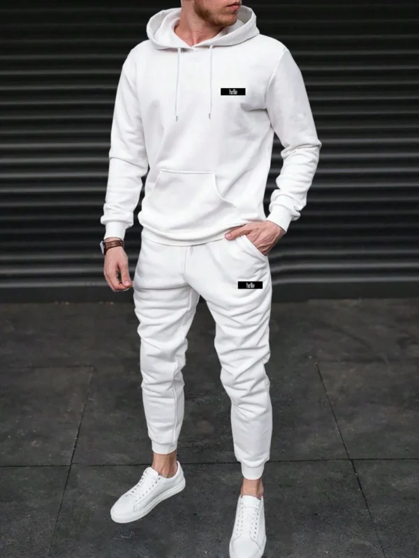 Autumn Winter Two Piece Set for men Drawstring Women's Tracksuit Hooded Suit Quality Comfortable Casual Pullover Fashion Daily - Image 2