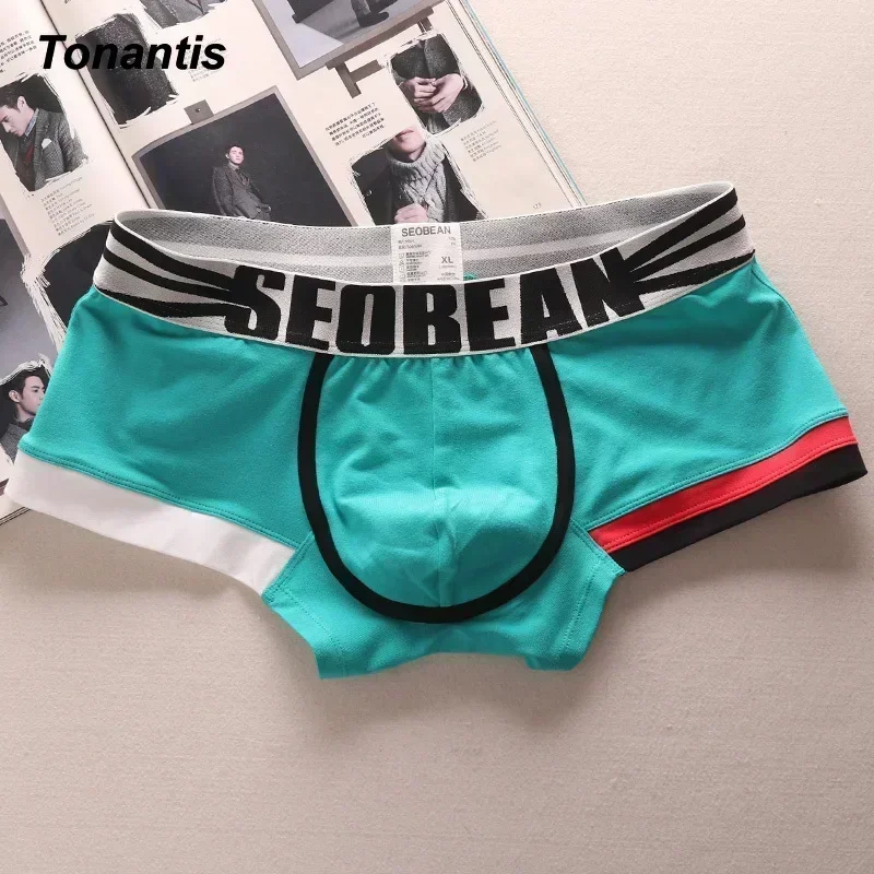 3PCS/SET Cotton Underwear For Men Fashion Multicolor Color Mid-Waist Boxer Shorts and Underpants Breathable Men's Panties - Image 5