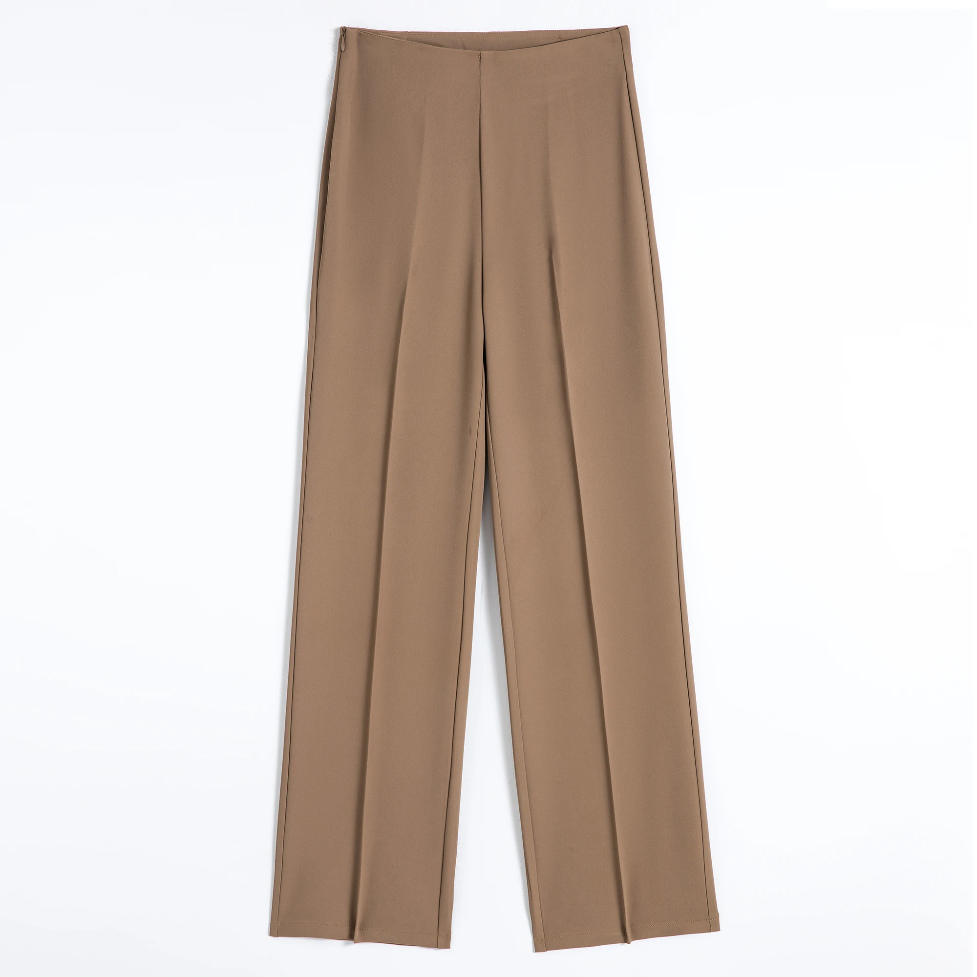 High Waist Khaki Suit Wide Leg Women's Full Pants 2024 New Spring Summer Female Elegant Minimalism Straight Loose Trousers - Image 6