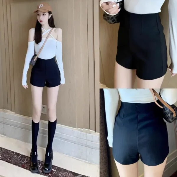 Women's Summer Thin Slimming High-waisted White Shorts Ultra-short Tightening Leggings Heat-resistant Inner Wear - Image 3