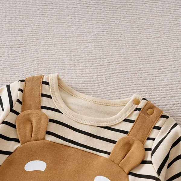 Baby Clothes Cute Cartoon 3d Teddy Bear Pure Cotton Soft 0-18 Boys And Girls Spring And Autumn Long Sleeved Baby Jumpsuit - Image 4