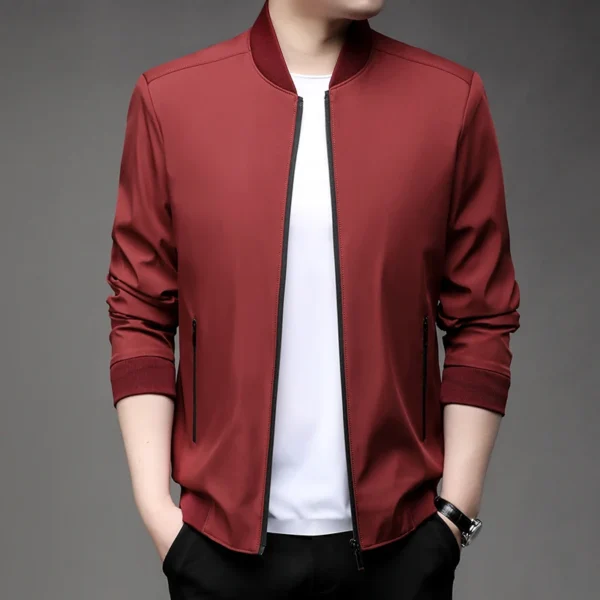 2024 High-quality Fashion Handsome Spring Baseball Collar Business Casual Jacket Men's Youth Spring Coat Dad Jacket M-5XL - Image 2