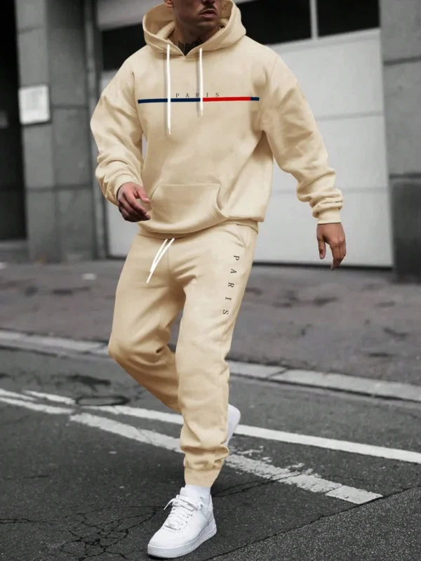 Autumn Winter Two Piece Set for men Drawstring Women's Tracksuit Hooded Suit Quality Comfortable Casual Pullover Fashion Daily - Image 4