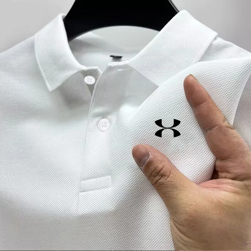 Summer New Men's Polo Shirt For Business And Leisure, High-Quality Breathable Short Sleeved Printed Multi-Color T-Shirt Top