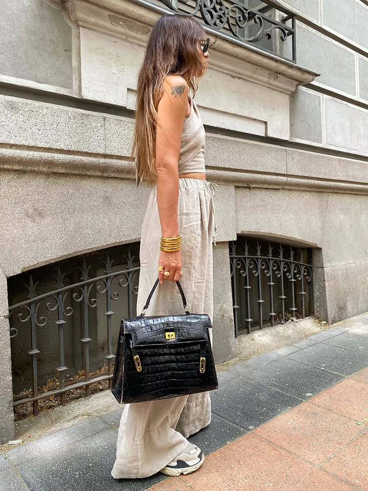 Soft Women Linen Pants Set 2023 Summer Fashion Ladies Elegant Loose Boho Two Piece Set Streetwear Female Chic Outfits Sexy - Image 5