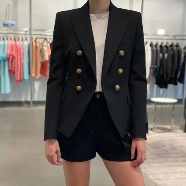 Ladies Fashion Solid Coat Luxury Female Coats Casual Blazer Korean Spring Autumn Clothing Women Slim Suit Coat Office Jacket - Image 2
