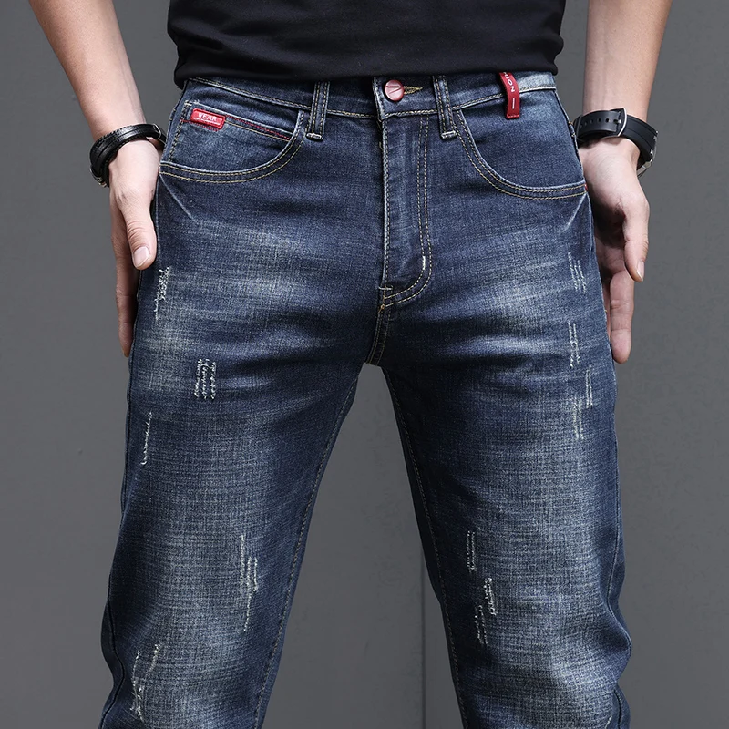 2025 Men's Slim Casual Street Classic Skinny Jeans Pencil Jeans Trendyy Stretch Style Comfortable Casual Fashion Versatile