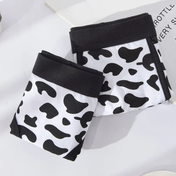 Men's Sports Boxers Underwear Black Underpants Cartoon Cow Printing Ventilate Fashion Fitness Casual Comfortable L XL XXL - Image 5
