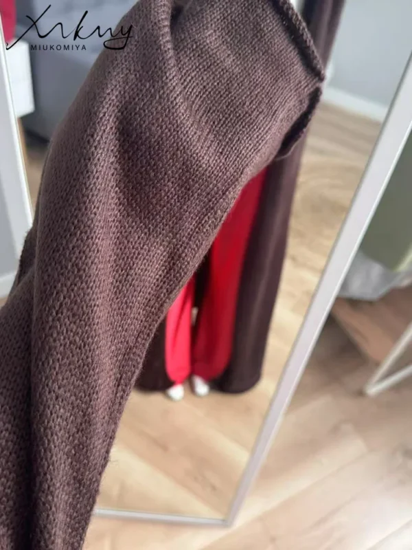 MiuKoMiYa Oversized Thin Long Cardigans Women Summer Long Sleeve Knitted Outerwear Hollow Thin Cardigans For Women Summer 2025 - Image 6
