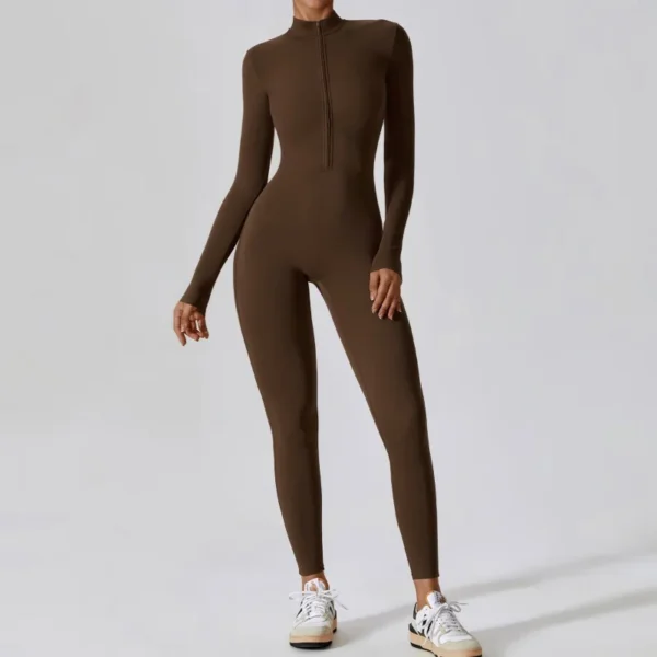Lo Winter Overall Fitness Sportswear Sport Outfit for Women Thermal Legging Tight-fitting Jumpsuit Yoga Set Gym Workout Clothes - Image 3