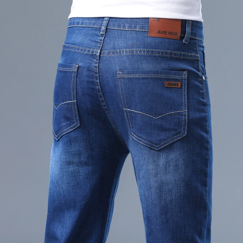 New Men's Summer Loose Straight Trendy Casual Men's Pants with Elastic Versatile Denim Jeans Male Classic Fashion - Image 6