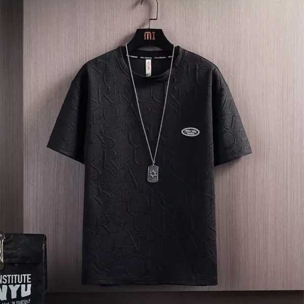 Trendy Summer Suit For Men Casual Short Sleeve T-Shirt Solid Color Versatile Style Korean Brand INS Five Minute Pants - Image 4