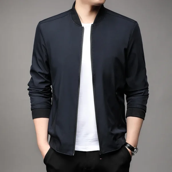 2024 High-quality Fashion Handsome Spring Baseball Collar Business Casual Jacket Men's Youth Spring Coat Dad Jacket M-5XL - Image 4