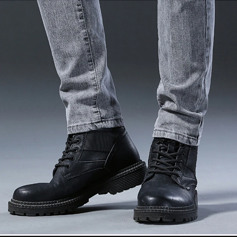 New style jeans, men's slim fit, Korean style comfortable straight leg elastic gray mid waist pants, men's casual denim pants - Image 6