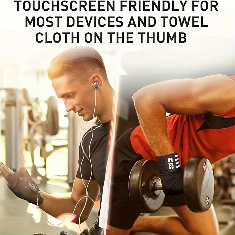 Weightlifting Workout Gloves Full Finger With Wrist Strap Support With Padded Grip For Weightlifting Gym Fitness Sports - Image 6